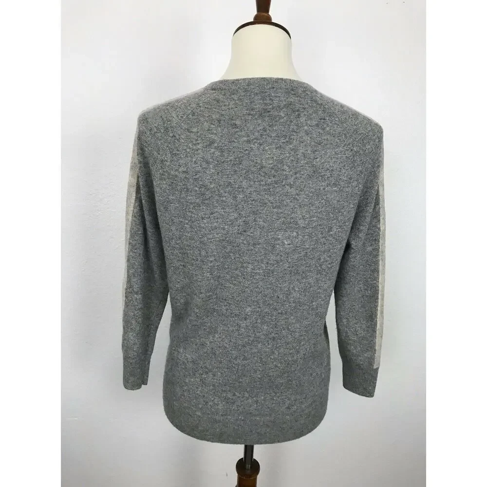 J. Crew Pullover Stripe Print Sweater Wool Cashmere
